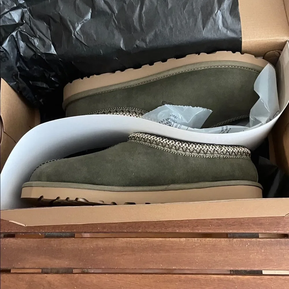 UGG Tasman Baxter Slippers Burnt Olive USA Men Size 9/UK 8/EU 42